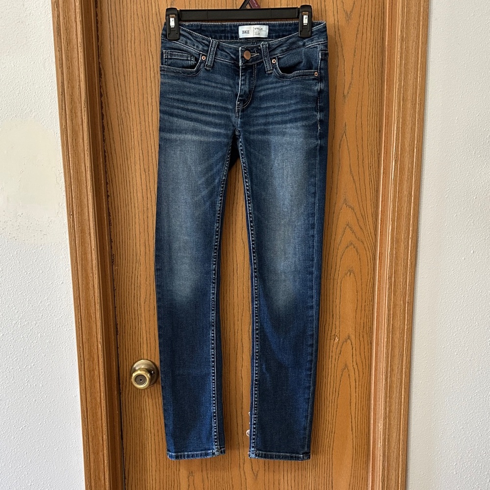 BKE Women's Dark Blue Skinny Jeans